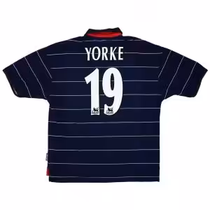 Yorke #19 Retro Manchester United Away Jersey 1999/00