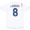 Lampard #8 Retro England Home Jersey World Cup 2006