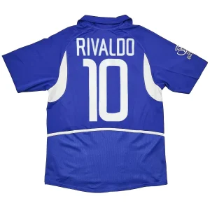 Rivaldo #10 Retro Brazil Away Jersey World Cup 2002
