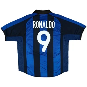 Ronaldo #9 Retro Inter Milan Home Jersey 2001 02