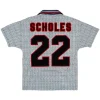 Scholes #22 Retro Manchester United Away Jersey 1995 96
