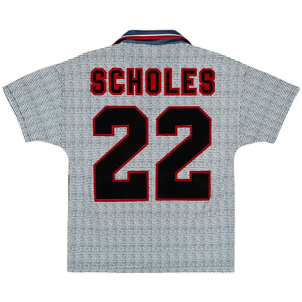 Scholes #22 Retro Manchester United Away Jersey 1995 96