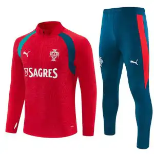 Portugal 1/4 Zipper Sweat Kit(Top+Pants) Red 2026