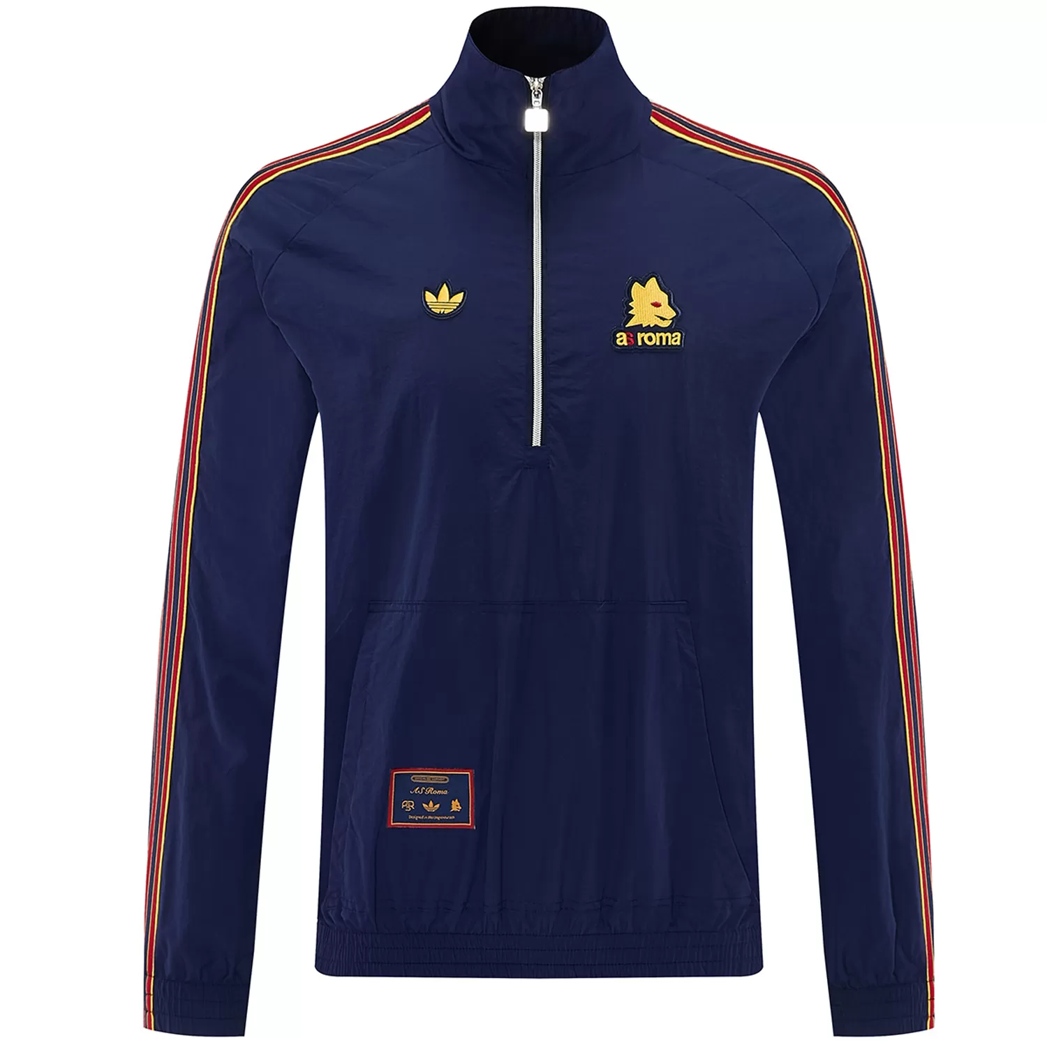 AS Roma 1/2 Zipper Windbreaker Jacket Navy 2026 - 1 AS Roma 1/2 Zipper Windbreaker Jacket Navy 2026