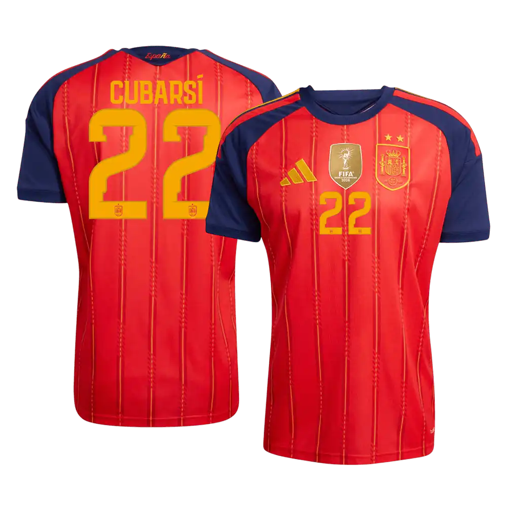 CUBARSÍ #22 Spain Home Winners 2 Star Jersey 2026 – 1 CUBARSÍ #22 Spain Home Winners 2 Star Jersey 2026
