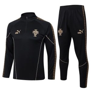 Portugal Training Tracksuit Kit(Jacket+Pants) Black&Gold 2026