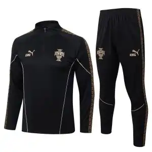 Portugal Training Tracksuit Kit(Jacket+Pants) Black&Gold 2026