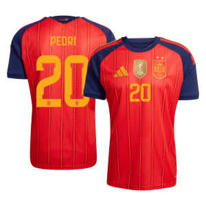 PEDRI #20 Spain Home Winners 2 Star Jersey 2026