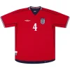 Gerrard #4 Retro England Away Jersey World Cup 2002 — product view 2