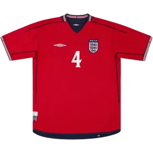 Gerrard #4 Retro-Auswärtstrikot von England zur WM 2002 — Produktansicht 2