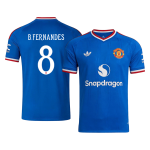 B. FERNANDES #8 Manchester United Away Jersey 2026/27 - UCL Font