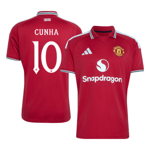 CUNHA #10 Manchester United Home Jersey 2026/27 - UCL Font
