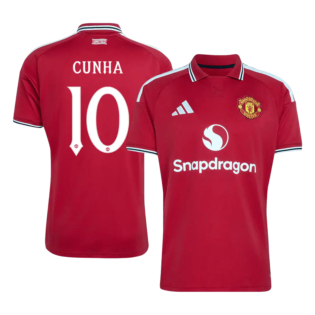 CUNHA #10 Manchester United Home Jersey 2026/27 – UCL Font – 1 CUNHA #10 Manchester United Home Jersey 2026/27 - UCL Font
