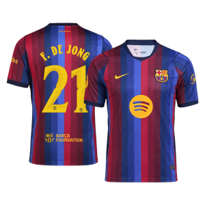 F. DE JONG #21 Barcelona Home Jersey 2026/27 - UCL Font
