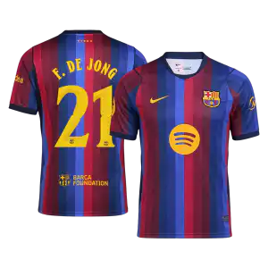 F. DE JONG #21 Barcelona Home Jersey 2026/27 - UCL Font