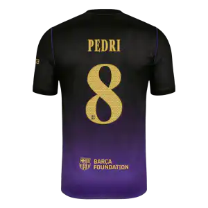 PEDRI #8 Barcelona Away Jersey 2026/27 - UCL Font