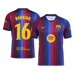 RODRIGO #16 Barcelona Home Jersey 2026/27 - UCL Font
