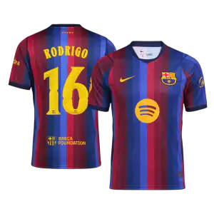 RODRIGO #16 Barcelona Home Jersey 2026/27 - UCL Font