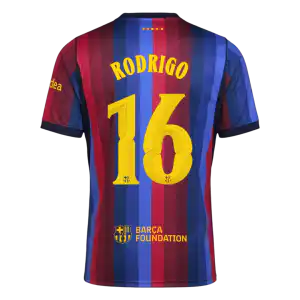 RODRIGO #16 Barcelona Home Jersey 2026/27 - UCL Font