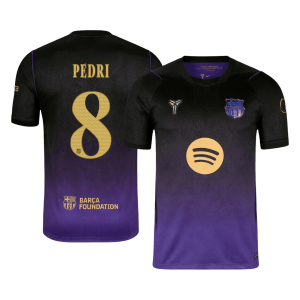 PEDRI #8 Barcelona Away Jersey 2026/27 - UCL Font