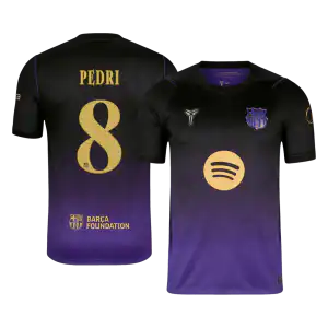 PEDRI #8 Barcelona Away Jersey 2026/27 - UCL Font