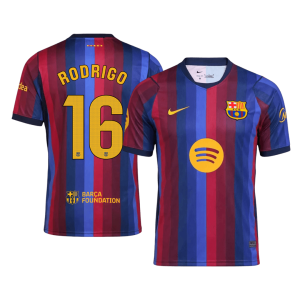 RODRIGO #16 Barcelona Home Jersey 2026/27