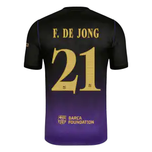 F. DE JONG #21 Barcelona Away Jersey 2026/27 - UCL Font