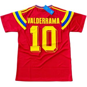 VALDERRAMA #10 Retro Colombia Away Jersey 1990