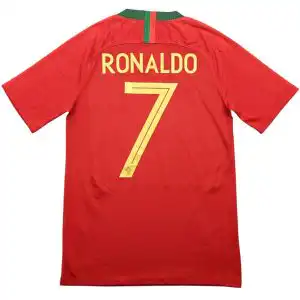 Ronaldo #7 Retro Portugal Home Jersey World Cup 2018