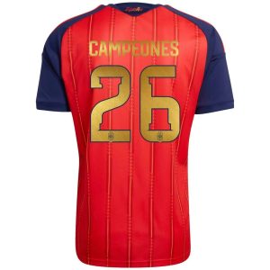 CAMPEONES #26 Spain 2026 World Cup Winners 2 Star Home Match Jersey - Player Verison