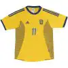 LARSSON #11 Retro Sweden Home Jersey World Cup 2002