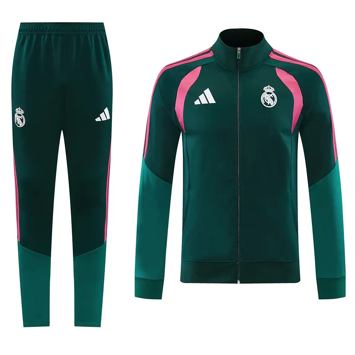Real Madrid Training Tracksuit Kit(Jacket+Pants) Green 2026/27 – 1 Real Madrid Training Tracksuit Kit(Jacket+Pants) Green 2026/27