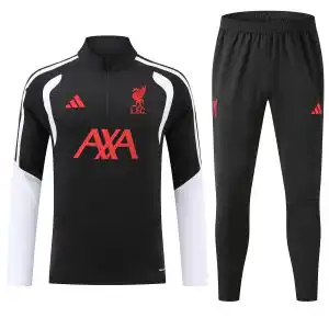 Liverpool 1/4 Zipper Sweat Kit(Top+Pants) Black 2026/27