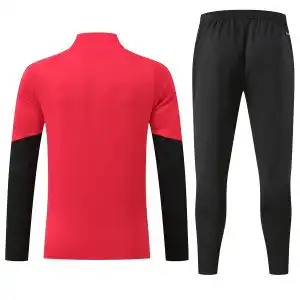 Kids Manchester United 1/4 Zipper Sweat Kit(Top+Pants) Red 2026/27