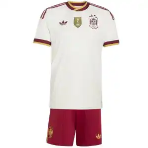 Kids Spain Away 2 Star Jersey Kit World Cup 2026 front