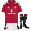Kids Manchester United Home Jersey Full Kit 2026/27