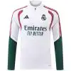 Kids Real Madrid 1/4 Zipper Sweat Kit(Top+Pants) White 2026/27