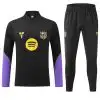 Barcelona 1/4 Zipper Sweat Kit(Top+Pants) Black 2026/27