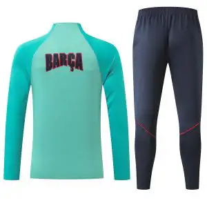Kids Barcelona 1/4 Zipper Sweat Kit(Top+Pants) Green 2026/27