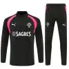 Portugal Black/Pink 2026 quarter-zip training top and pants - front view