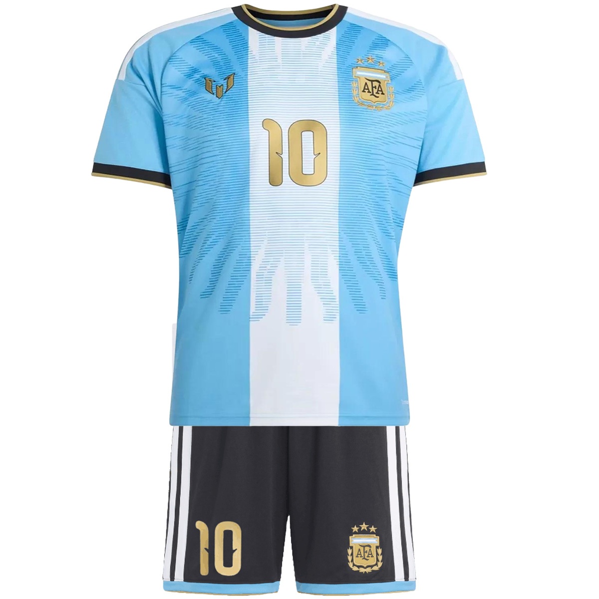 Messi #10 Kids Argentina x Messi Farewell Anniversary Jersey Kit 2026 – Flux Jersey Messi #10 Kids Argentina x Messi Farewell Anniversary Jersey Kit 2026