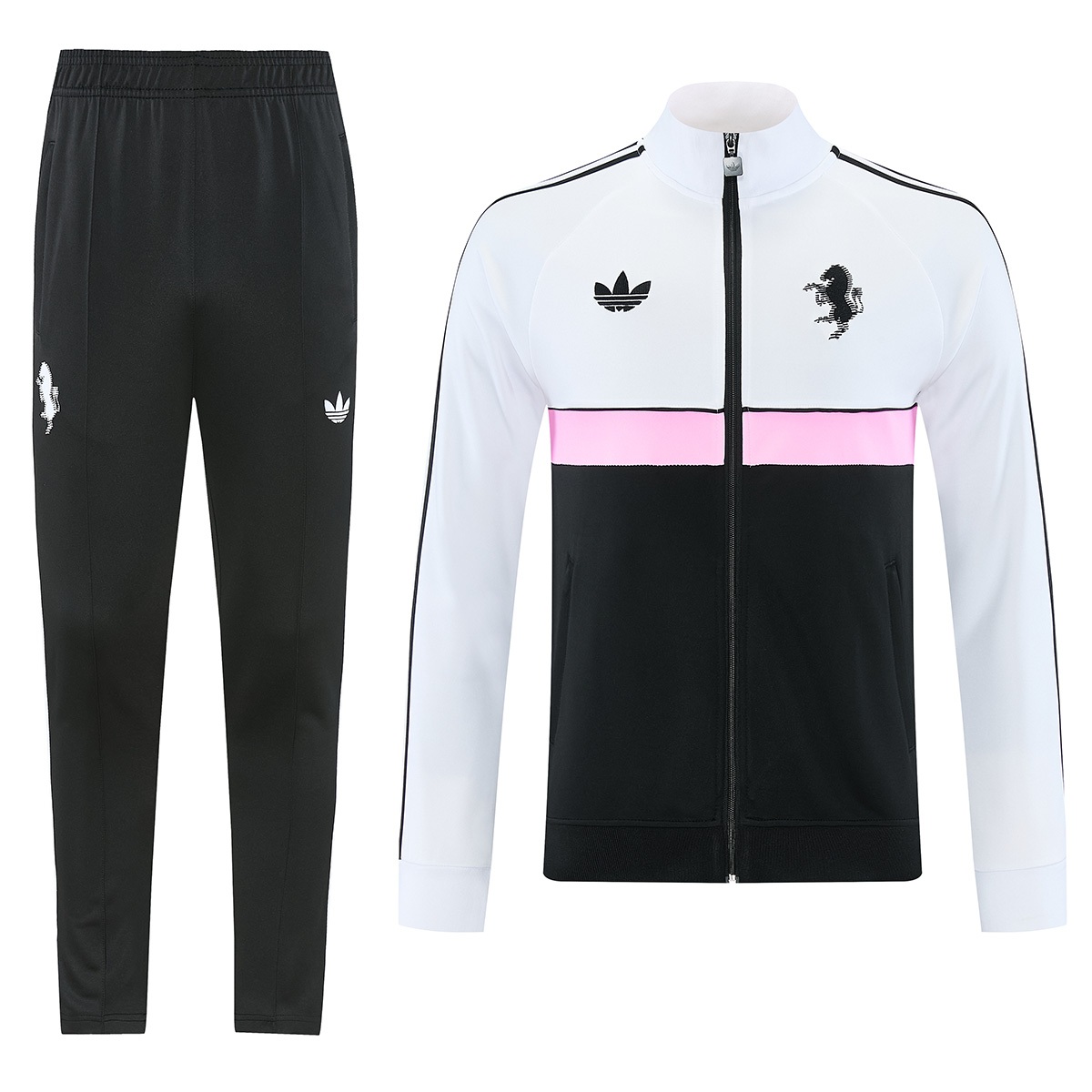 Juventus Training Kit (Jacket+Pants) Black&White 2026/27 – Flux Jersey Juventus Training Kit (Jacket+Pants) Black&White 2026/27