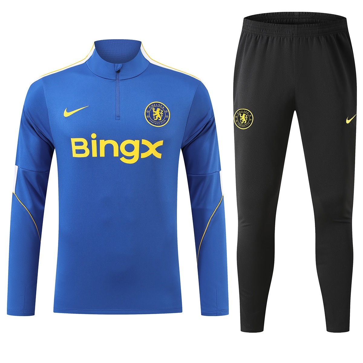 Kids Chelsea 1/4 Zipper Sweat Kit(Top+Pants) Blue 2026/27 – Flux Jersey Kids Chelsea 1/4 Zipper Sweat Kit(Top+Pants) Blue 2026/27