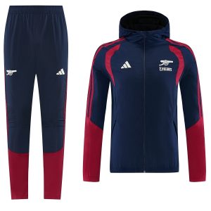 Arsenal Windbreaker Tracksuit Kit(Hoodie+Pants) Navy 2026/27 - front view