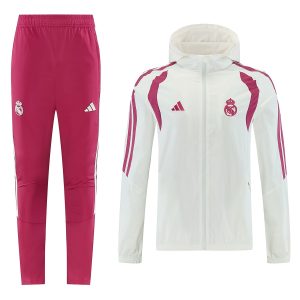 Real Madrid Windbreaker Tracksuit Kit(Hoodie+Pants) White 2026/27 - front view